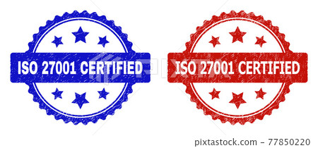 ISO 27001 CERTIFIED Rosette Stamp Seals with Corroded Surface 77850220