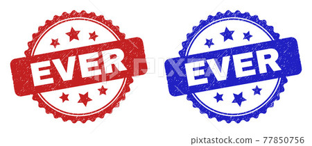 EVER Rosette Seals with Grunged Texture - Stock Illustration [77850756 ...