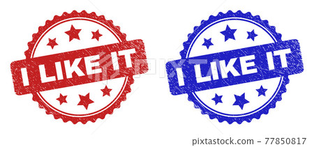 I LIKE IT Rosette Stamp Seals Using Grunged Texture I LIKE IT Rosette Stamp Seals Using Grunged Texture 77850817