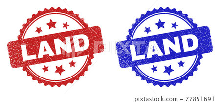 LAND Rosette Watermarks Using Corroded Style - Stock Illustration ...