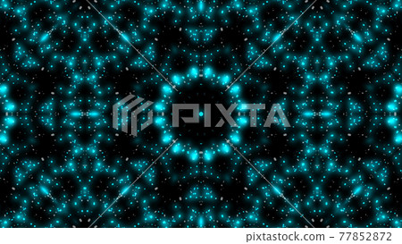 粒子閃亮幾何圖案夜光霓虹萬花筒CG背景壁紙 77852872