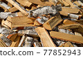 prepared birch logs - firewood 77852943
