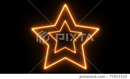 Star star neon glowing black background CG background wallpaper 77853329