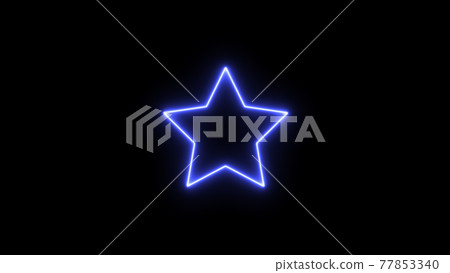 Star star neon glowing black background CG background wallpaper 77853340
