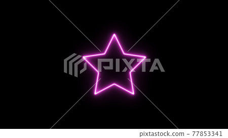 Star star neon glowing black background CG background wallpaper 77853341