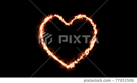 Heart mark burning fire black background CG background wallpaper Heart mark burning fire black background CG background wallpaper 77853508