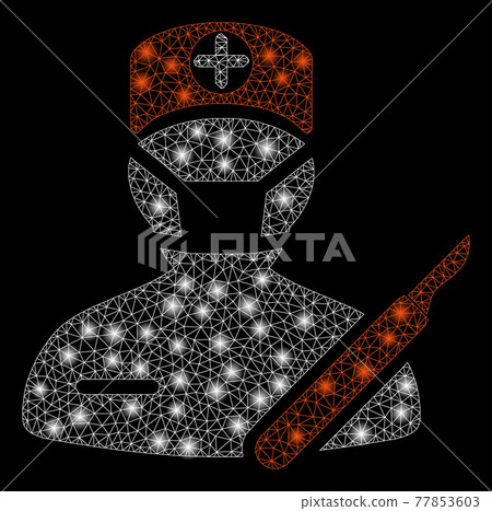 Glossy Mesh Network Surgeon with Flash Spots 77853603