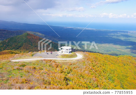 Mutsu City, Aomori Prefecture, Kamabuseyama Observatory during the autumn colors, overlooking the Tsugaru Straits 77855955