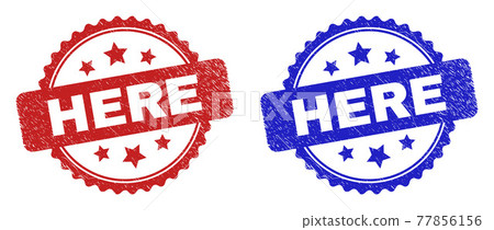 HERE Rosette Stamp Seals Using Distress Surface 77856156
