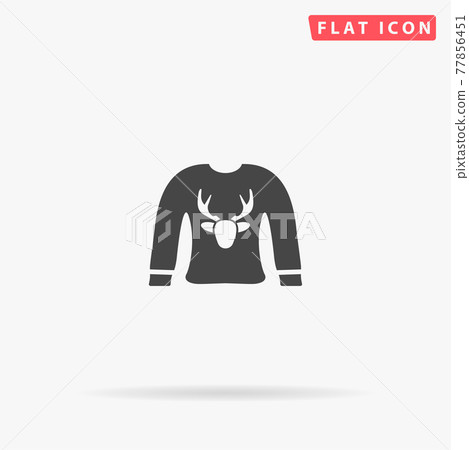 Christmas Jumper, Sweater flat vector icon 77856451