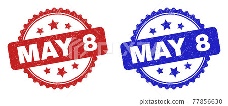 MAY 8 Rosette Stamp Seals Using Grunge Surface 77856630
