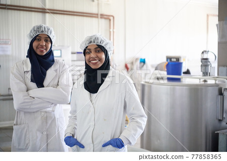 business woman team in local cheese production company 77858365