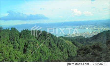 View of Lake Biwa from Mt. Hiei 77858759