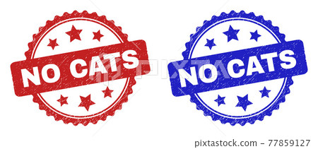 NO CATS Rosette Watermarks Using Grunge Texture NO CATS Rosette Watermarks Using Grunge Texture 77859127