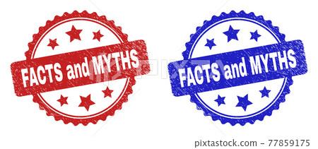 FACTS AND MYTHS Rosette Stamp Seals with Distress Texture FACTS AND MYTHS Rosette Stamp Seals with Distress Texture 77859175