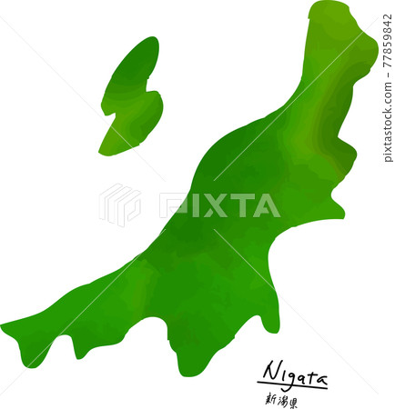 Niigata prefecture map illustration vector 77859842
