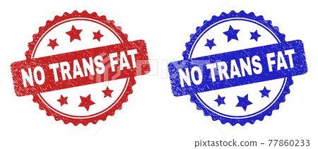NO TRANS FAT Rosette Stamp Seals Using Unclean Texture NO TRANS FAT Rosette Stamp Seals Using Unclean Texture 77860233