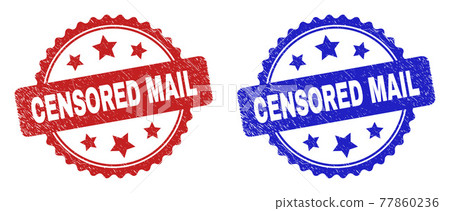 CENSORED MAIL Rosette Watermarks Using Unclean Style CENSORED MAIL Rosette Watermarks Using Unclean Style 77860236