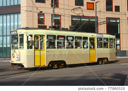 Hakodate tram 710 type tram Hakodate tram 710 type tram 77860320