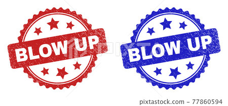 BLOW UP Rosette Stamp Seals with Unclean Surface 77860594