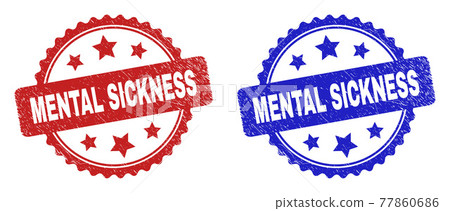 MENTAL SICKNESS Rosette Stamp Seals with Rubber Surface 77860686