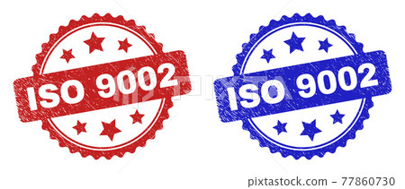 ISO 9002 Rosette Stamps with Unclean Style ISO 9002 Rosette Stamps with Unclean Style 77860730