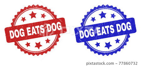 DOG EATS DOG Rosette Watermarks Using Scratched Texture DOG EATS DOG Rosette Watermarks Using Scratched Texture 77860732