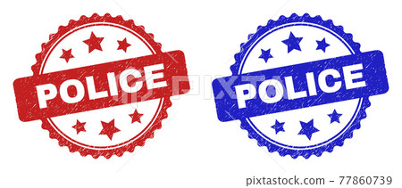 POLICE Rosette Stamps with Corroded Texture 77860739