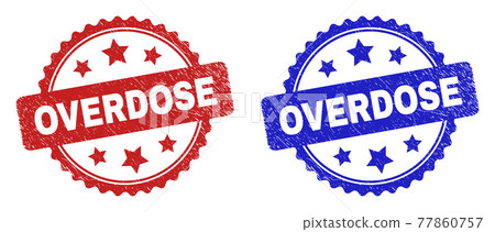 OVERDOSE Rosette Watermarks with Grunge Surface OVERDOSE Rosette Watermarks with Grunge Surface 77860757