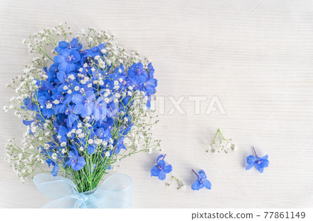 Delphinium and Gypsophila Bouquet Delphinium and Gypsophila Bouquet 77861149
