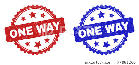 ONE WAY Rosette Seals with Grunge Surface 77861206