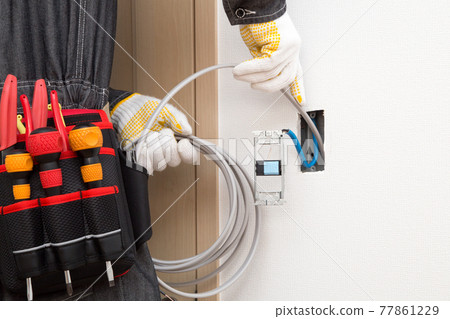 Electrical work, work to pass cables, additional wiring work Electrical work, work to pass cables, additional wiring work 77861229