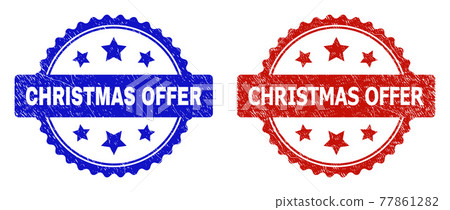 CHRISTMAS OFFER Rosette Stamps with Grunged Style CHRISTMAS OFFER Rosette Stamps with Grunged Style 77861282