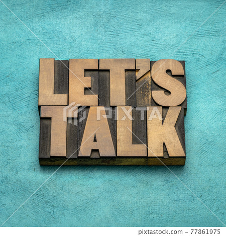 Let us talk invitation in wood type 77861975