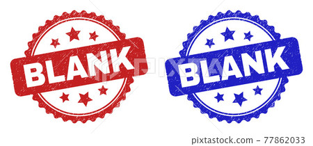 BLANK Rosette Stamps with Unclean Texture - Stock Illustration ...