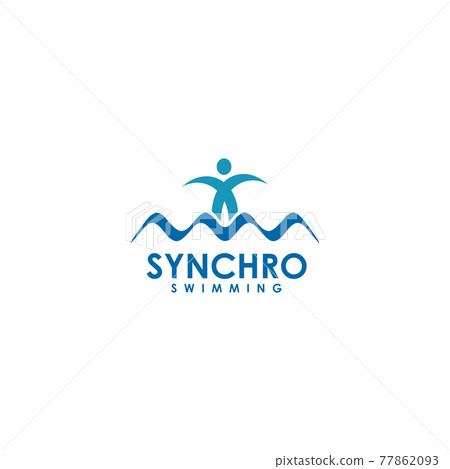 Synchro swimming logo design template Synchro swimming logo design template 77862093