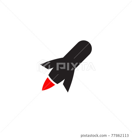 Torpedo rocket logo design template 77862113
