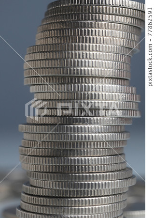 Stacks of money coins Stacks of money coins 77862591