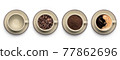 coffee cup top view set isolated 77862696