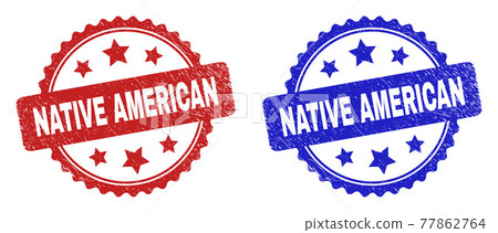 NATIVE AMERICAN Rosette Stamps with Scratched Surface NATIVE AMERICAN Rosette Stamps with Scratched Surface 77862764