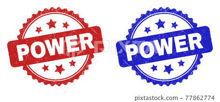 POWER Rosette Watermarks with Corroded Surface - Stock Illustration ...