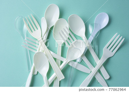 Disposable plastic spoon / fork 77862964