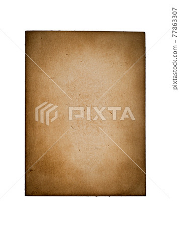 Brown paper blank texture crumpled dark border. Isolated on white background. Brown paper blank texture crumpled dark border. Isolated on white background. 77863307