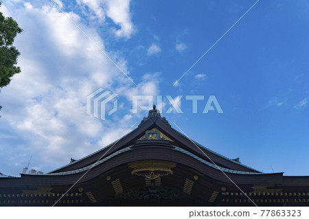晴天神社和藍天 晴天神社和藍天 77863323