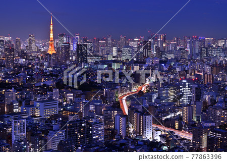 東京鐵塔夜景 東京鐵塔夜景 77863396
