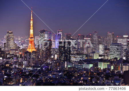 Tokyo Tower night view 77863406