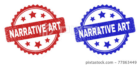 NARRATIVE ART Rosette Watermarks with Distress Texture NARRATIVE ART Rosette Watermarks with Distress Texture 77863449
