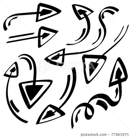 Arrows set. Set of different arrows for web design. 77863975