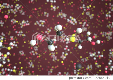 2-mercaptoethanol molecule, conceptual molecular model. Scientific 3d rendering 2-mercaptoethanol molecule, conceptual molecular model. Scientific 3d rendering 77864019