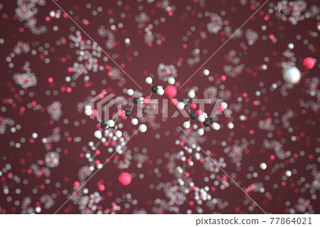 Pentaethylene glycol molecule, scientific molecular model, 3d rendering Pentaethylene glycol molecule, scientific molecular model, 3d rendering 77864021